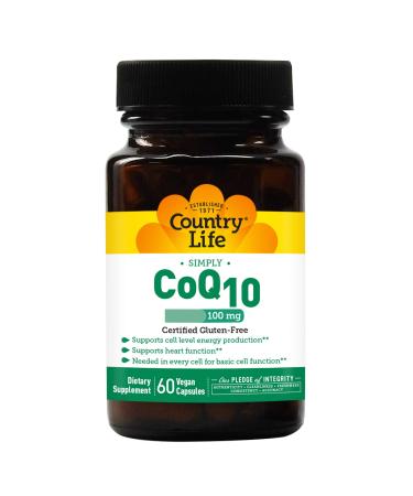 Country Life Simply CoQ10 100 mg 60 Vegan Capsules
