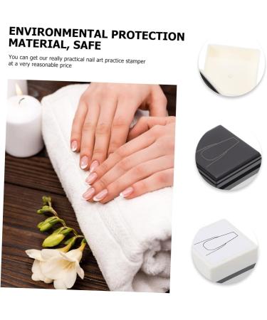 Housoutil Nail Practice Stamp Nail Art Salon Practice Supply Nail Art Practice Tool Painting Practicing Stamper Salon Nail Painting Tool Compact Stamper Plastic Accessories White Manicure - Buy Online on GoSupps.com
