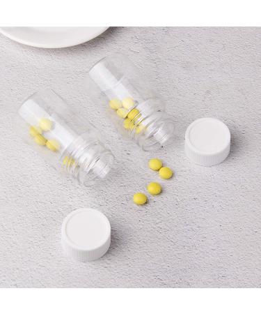30Pcs Clear 30ML Pill Bottle Set - Plastic Medicine Reagent Containers with Caps for Liquid, Solid, and Powder Medicine - Buy Online on GoSupps.com