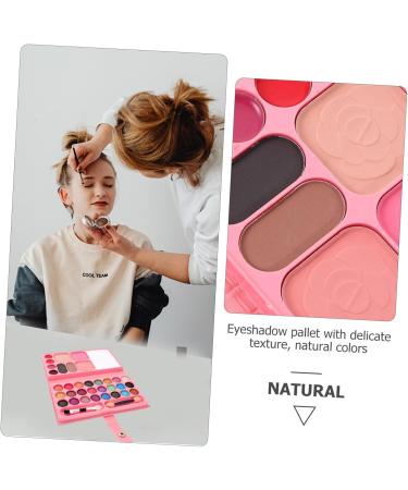 FOMIYES 3pcs 33 Makeup Palette Eyeshadow Kids Makeup Pallet Pink Eye Shadow Pan Cosmetic Bag Make up Girl - Buy Online on GoSupps.com