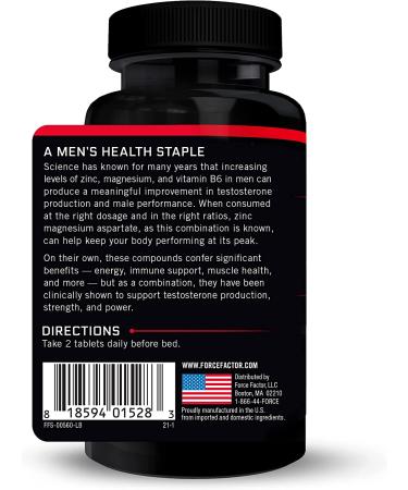 Force Factor Zinc Magnesium Aspartate - 60 Tablets for Enhanced Recovery & Muscle Support - Buy Online on GoSupps.com