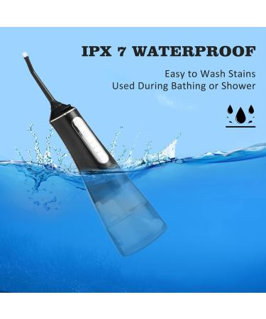 InfiniPower Water Flosser 5 Jet Tips Portable Oral Irrigator Rechargeable IPX7 Waterproof 300ML Tank | Perfect for Travel & Home - Buy Online on GoSupps.com