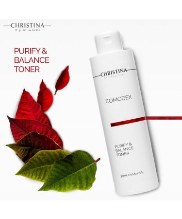 Christina Comodex Purify & Balance Toner 300ml | Skin Clarifying Facial Toner for Oily Combination & Normal Skin | Minimizes Pores Clears Acne Reduces Excess Sebum - Buy Online on GoSupps.com
