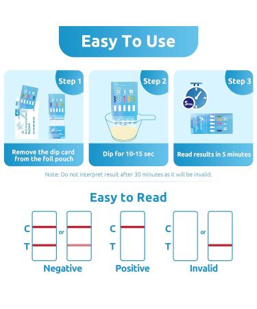 5 Panel Multi-Drug Urine Test Dip Card Kit - 10 Pack | Instant At-Home Drug Testing - Buy Online on GoSupps.com