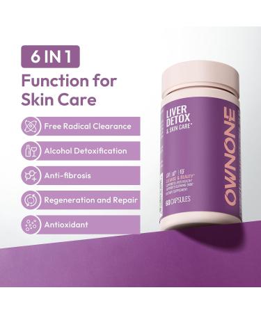 OWNONE Liver Cleanse Detox & Repair Supplement for Live Health & Cleanse, Liver Support Supplement with Milk Thistle, Dandelion and Turmeric Extract, Non-GMO, 60 Vegetarian Capsules - Buy Online on GoSupps.com