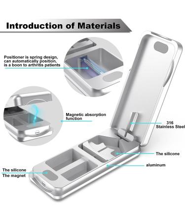 JEINAPA Aluminum Pill Cutter with Auto Centering Device and Leather Case - Precision Splitter for Small or Large Pills (Silver) - Buy Online on GoSupps.com