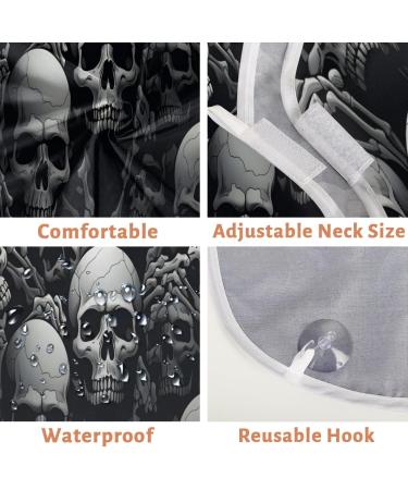 Beard Bib Apron - Halloween Skull Hair Catcher for Men's Shaving | Perfect Gifts for Dad Husband - Includes 2 Suction Cups - Buy Online on GoSupps.com