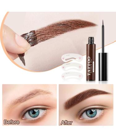 Eyebrow Tint Waterproof Sweat Resistant Eyebrow Paste Natural Three Dimensional Long Lasting With Eyebrow Card Easily create three-dimensional eyebrow shape for a perfect makeup look! (3) - Buy Online on GoSupps.com