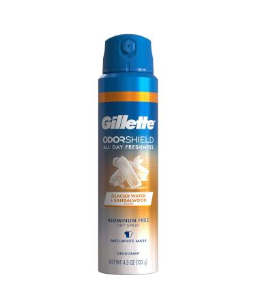 Buy Gillette Aluminum Free Deodorant for Men - Dry Spray Glacier Water 4.3oz (Pack of 3) - International Shipping Available - Buy Online on GoSupps.com