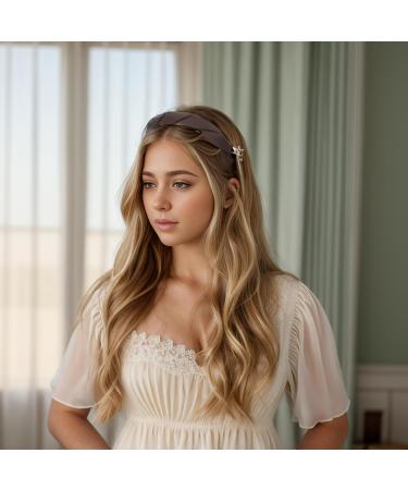 VOCOSTE Braided Headbands Hairhoop Weaving Shape Accessories Coffee Color - Buy Online on GoSupps.com