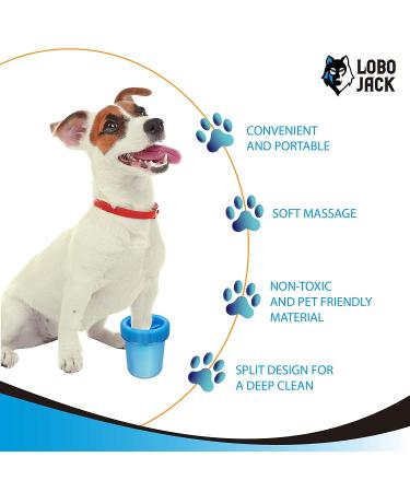 Portable Dog Paw Cleaner - 360 Silicone Washer Cup for Small & Medium Pets (Blue) - Buy Online on GoSupps.com