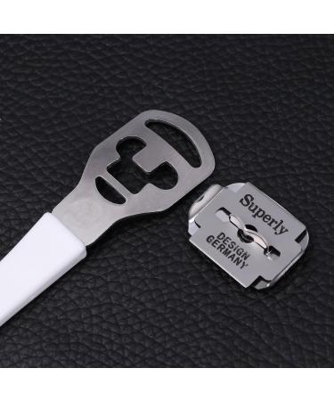 Stainless Steel Foot Cuticle Hard Skin Heel Shaver Kit | 10pcs Blades | Perfect for Pedicure Care - Buy Online on GoSupps.com