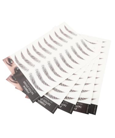 Beavorty Fake Stickers 5 Sheets Eyebrow 3d Sticker Waterproof Stickers Brow Makeup Grooming Shaping Eyebrow Stickers Miss