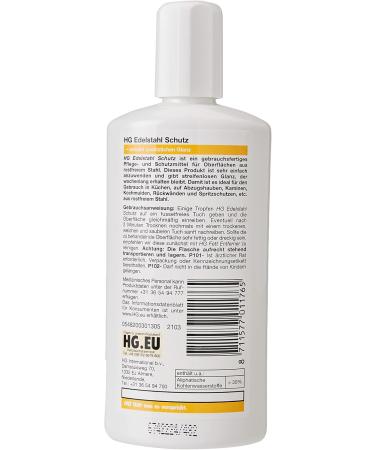 HG Stainless Steel Protection - Effective Shine & Polishing Agents for Chrome Aluminum & Metal Surfaces - 125 ml - Strip-Free Shine & Long-Lasting Protection - Buy Online on GoSupps.com