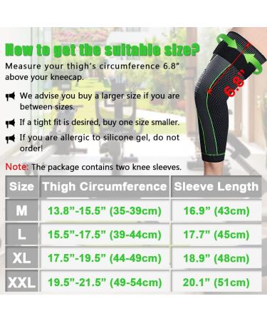 Beister Compression Leg Sleeves with Elastic Straps - Extra Long Knee Braces for Men & Women - Grey XXL - Buy Online on GoSupps.com