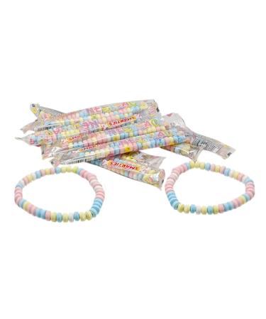 Smarties Candy Necklace - 25ct in Resealable Standup Candy Bag - Individually Wrapped - Classic Flavors - Stretchable Hard Candy Necklace - Old Fashioned Candy - Retro Party Candy 25 Count (Pack of 1)