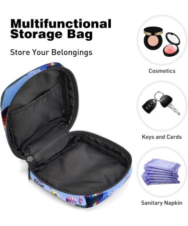 GIAPB Period Bag | Sanitary Napkin Storage & Travel Makeup Pouch | Balloon Hot Air Landscape Color1480 - Buy Online on GoSupps.com