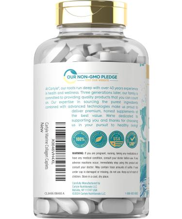 Carlyle Marine Collagen for Hair Skin and Nails | 250 Caplets | Peptides for Women and Men | Type I with Calcium | Non-GMO & Gluten Free 250 Count (Pack of 1) - Buy Online on GoSupps.com