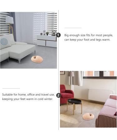 Buy Holibanna USB Foot Warmers - Fluffy Heated Slippers for Winter | Electric Heating Cushions in Camel Color - Perfect for Office Comfort - Buy Online on GoSupps.com