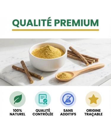 Reglisse en Poudre Baton de Reglisse Moulu 250g | Digestion Confort Digestif Immunit D fenses Naturelles Toux Voies Respiratoires | Bien- tre Naturel Adaptog ne Anti Stress | Sachet Refermable - Buy Online on GoSupps.com