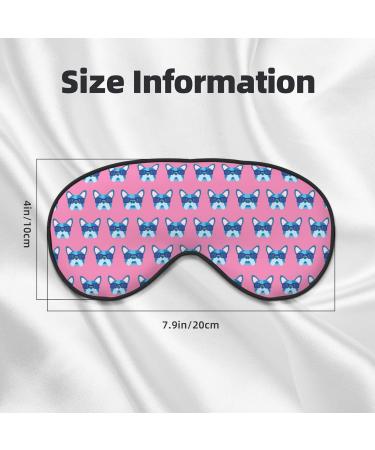 Shop French Bulldog Glasses Sleep Eye Mask | Adjustable Soft & Breathable Eye Cover for Men & Women - Pattern 65 - Buy Online on GoSupps.com