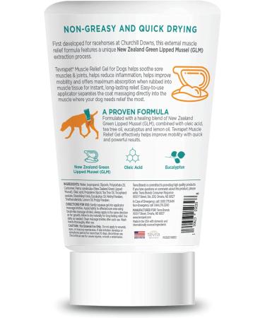 TevraPet Muscle Rub Ointment for Dogs | Fast Pain Relief | Soothing Topical Anti-Inflammatory | Lemon Scent - 3 fl oz - Buy Online on GoSupps.com