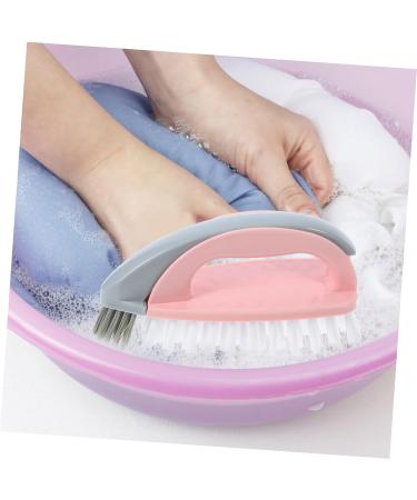 Ipetboom Laundry Brush Cleaning Brush Clothes Scrub Shoes Scrub Washing Brush Scrub Brush Shoe Brush Simple Style Brush Cleaning for Household Use Double Head Pink Plastic Macaron 16.50X9.50X6.00CM Pink - Buy Online on GoSupps.com