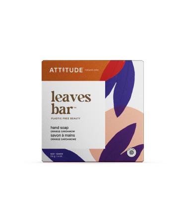 ATTITUDE Hand Wash Soap Bar EWG Verified  Plastic-free  Plant and Mineral-Based Ingredients  Vegan and Cruelty-free Personal Care Products  Orange Cardamome  4 Ounces