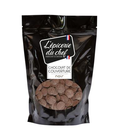 picerie du Chef EDC8632 - Dark Chocolate Pucks 500 g - Cover Chocolate for Desserts Pastries Cakes Icing - Ingredient 58%