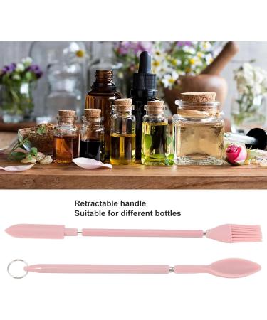 Telescopic Silicone Spatula Pink Reusable Jar Scraper Retractable Mini Makeup Spatula Spoon Set for Cosmetics - Buy Online on GoSupps.com