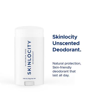 Skinlocity Natural Unscented Deodorant for Men and Women Aluminum Free High Performing - Buy Online on GoSupps.com