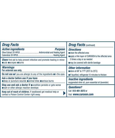 Curoxen First Aid Antibiotic Ointment 0.5oz | All-Natural Organic Ingredients | 0.5 Ounce - Buy Online on GoSupps.com