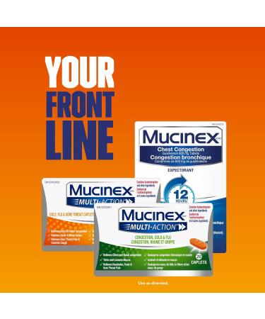 Mucinex Multi-Action Congestion Cold & Cough Caplets 20 count - Buy Online on GoSupps.com