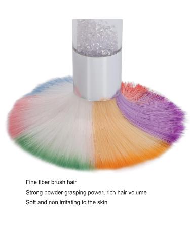 Colorful Travel Kabuki Makeup Brush - Small Silver Cosmetic Tool for Blush & Powder - Perfect for Nail Art Cleaning - Buy Online on GoSupps.com