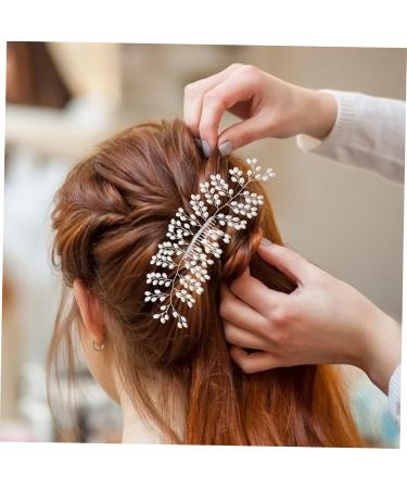 DOITOOL Bridal Hair Accessories Tiara Bridal Hair Comb Women Hair Comb Wedding Hair Comb White European and American Accessories Women's Wedding Hair Accessories - Buy Online on GoSupps.com