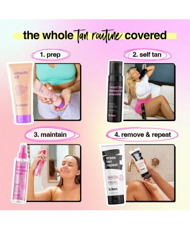 b.tan Darkest Self Tanner Kit | Achieve the Darkest Tan Faster Mousse & Mitt Bundle - Buy Online on GoSupps.com
