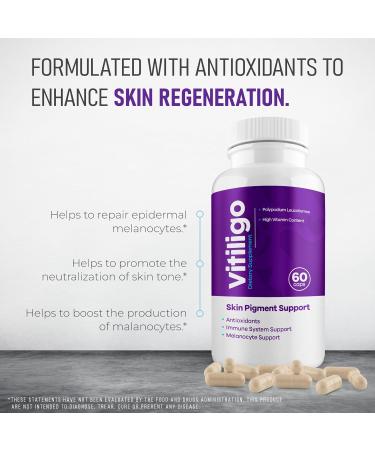 AURA VITAMINS Vitiligo Supplement for White Spots on Skin Improve Skin Pigmentation Support and Reduce 60 Capsules - Pack Of 2 - Buy Online on GoSupps.com