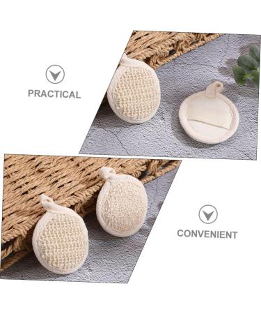 GLEAVI 4 Pcs Bath Towel & Scrubber Set - Natural Loofah Sponges & Back Scrubber for Shower - Bath Supplies for a Relaxing Experience - Buy Online on GoSupps.com