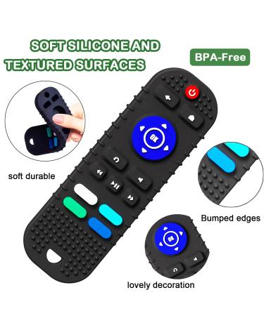 Baby Teething Toy: Soft Silicone Remote Control Teether (Black) - BPA Free, Freezable, Dishwasher Safe | For Newborns & Toddlers 3 Months+ by AFunCrafter - Buy Online on GoSupps.com
