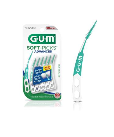 GUM-6505R Soft-Picks Advanced Dental Picks, 90 Count 90 Count (Pack of 1) Dental Picks