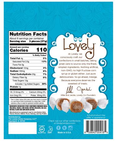 GoSupps.com - Lovely Candy Caramels Sea Salt 6 oz (170 g) - Buy Online on GoSupps.com