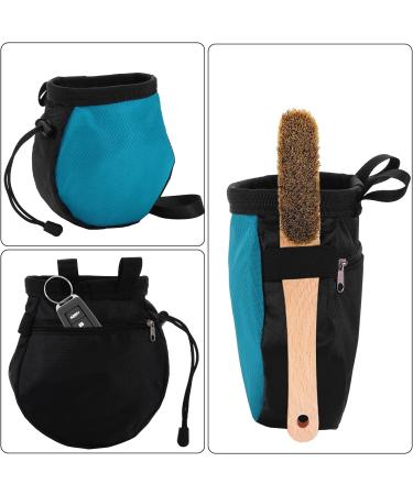 ZENFUN 2 Pack Climbing Chalk Bags with Zippered Pockets - Red Blue, Adjustable Belt, Drawstring Rock Climbing Bucket - Ideal for Climbing, Weightlifting, Gymnastics - Buy Online on GoSupps.com