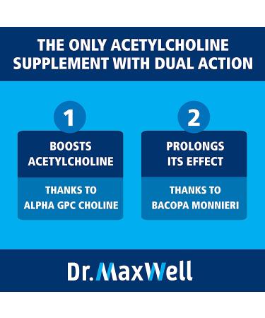 Acetylcholine Alpha GPC Choline 600mg + Bacopa: Superior Memory & Learning Support Supplement - Buy Online on GoSupps.com