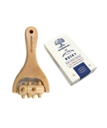 Woodure immediate self -massage waist thighs leg hands full body scooter tool massage device DIY Maderotherapy pure pear wood light (rocky)
