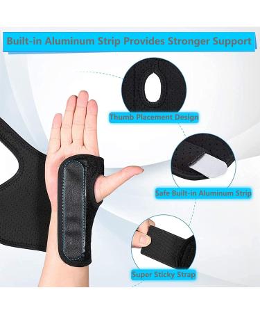 Carpal Tunnel Wrist Splint Support | Adjustable Brace for Joint Pain Relief Arthritis Tendonitis - One Size Right for Men & Women - Buy Online on GoSupps.com