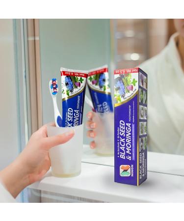 Black Seed & Moringa Toothpaste 6.5oz Each with 100% Deep Cleansing Natural Toothpaste Organic Paste eliminates Bad Mouth Odor Keeping it Refreshing (6.5 Oz (Pack of 1) Black Seed & Moringa 6.5 Fl Oz (Pack of 1) - Buy Online on GoSupps.com