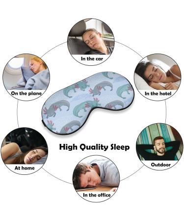 Mexican Axolotls Sea Sleep Mask - Adjustable Blindfold for Sleeping & Travel - Buy Online on GoSupps.com