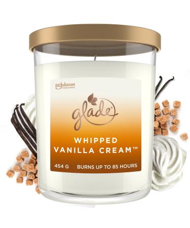 Glade Extra Large Scented Candle Home D cor Jar Candle Infused with Essential Oils 85 Hour Burn Time Whipped Vanilla Cream 454g