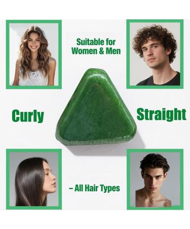 Nature Triangle Shampoo Bar Seven Green Shampoo shampoo bar with Usma grass and cypress extract gentle cleansing & nourishing care against hair loss hair growth 3 pieces 3 pieces - Buy Online on GoSupps.com