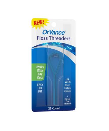OrVance Floss Threaders Dental Floss Threaders to Deep Clean Braces Bridges and Implants Easy and Effective - 25 count (Pack of 3) - Buy Online on GoSupps.com